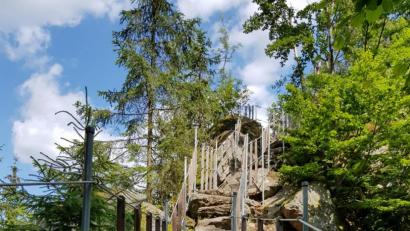 Bild: mp
Die geführte Tour verläuft über das Felsmassiv der Steinernen Wand.