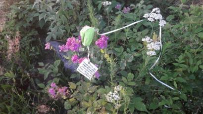 Bild: Voit/exb
Corona-Reisebeschränkungen zum Trotz: In Gebhardsreuth bei Moosbach wurde ein Luftballon aus Frankreich gefunden.