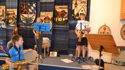 Bild: gi
Mit Eifer zeigten die jungen Musiker dem Publikum ihr Können.