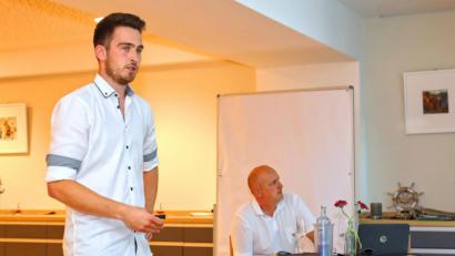 Bild: Jochen Neumann
David Frischholz und Jürgen Frischholz (von links) sind die Initiatoren des Kunst- und Kulturvereins Erbendorf.