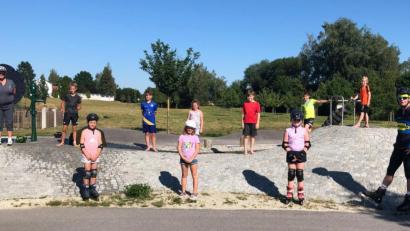 Bild: nza
Der Wasserspielplatz am Krummennaaber Bürgerpark bot den Kindern nach der sportlichen Aktivität die passende Abkühlung.