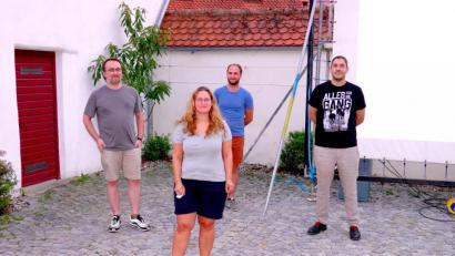 Bild: cog
Das Organisationsteam von PunK – von links Michael Hehl, Kathrin Birner, Daniel Söhnlein und Veit Stephan – bereitet schon die nächste Veranstaltungsreihe vor und hofft dass diese dann nicht durch Corona beeinträchtigt sein wird.