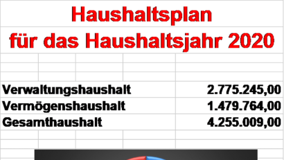 Grafik: pi
Das Haushaltsvolumen 2020