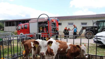 Bild: td
Für das kleine Friedersdorf hat sich der Wasserpreis um mehr als das Doppelte erhöht. Hauptabnehmer sind Landwirte mit Viehzucht, die täglich enorme Mengen an Wasser benötigen. Im benachbarten Rottendorf ist vor zwei Jahren die öffentliche Wasserlieferung ausgefallen: Da musste die Feuerwehr das wichtige Nass zu den Bauern bringen (Foto).