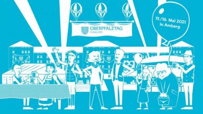 Grafik: Oberpfalz Marketing
So sieht das offizielle Plakat für den Oberpfalztag im Mai 2021 in Amberg aus. Mit einem Ideenwettbewerb nehmen die Planungen Fahrt auf.