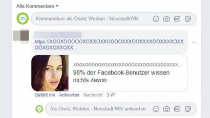 Screenshot: facebook.com/OnetzWeidenNeustadt
Über derartige Postings bei Facebook können Betrüger ein komplettes Konto übernehmen.