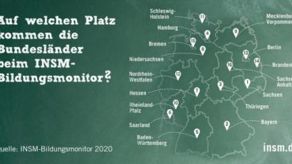 Bild: Grafik/Initiative Neue Soziale Marktwirtschaft (INSM)/obs
Wo steht welches Bundesland im INSM-Bildungsmonitor 2020?