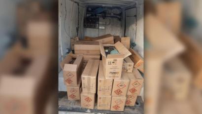 Bild: Bundespolizei Waidhaus
Über eine Tonne illegaler Pyrotechnik entdeckten Waidhauser Bundespolizisten auf der Ladefläche eines Transporters.