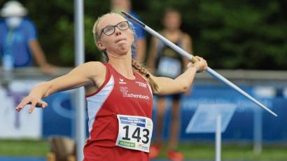 Bild: Kiefner
Ronja Melzner holte Gold im Speerwerfen.