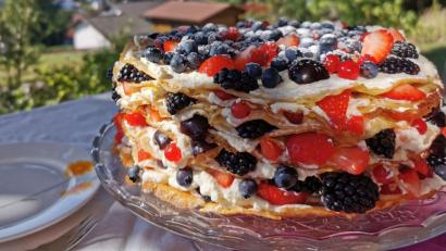 Bild: Heike Heindl
Wer kann da widerstehen? Die Pfannkuchen-Torte finden nicht nur Kinder lecker.