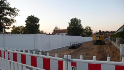 Bild: bk
Die Baustelle am Weiherhammerer Friedhof geht voran.