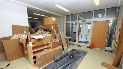 Bild: Stephan Huber
Der neue Kindergarten im Ammerthaler Rathaus: In diesem Raum war ursprünglich eine Bankfiliale untergebracht. Hier beginnt ab 1. September die Betreuung.