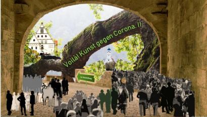 Bild: exb
Die Digitale Ausstellung „Voilà! Kunst gegen Corona. II“ ist fertig und wurde jetzt freigeschaltet.