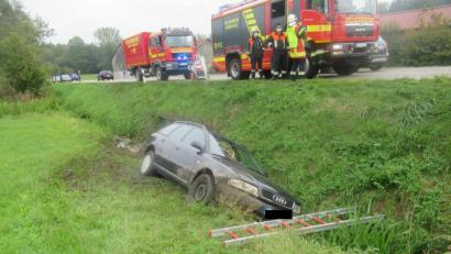 Bild: piam
Auch wenn er einen Fahrfehler kategorisch ausschloss, so landete der Autofahrer mit seinem Audi trotzdem im Graben.