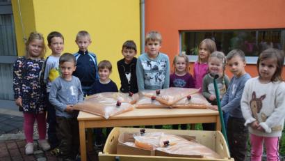 Bild: fz
Über 320 Liter Apfelsaft freuen sich die Kinder. Bis in den Mai hinein ist so der Bedarf gesichert.