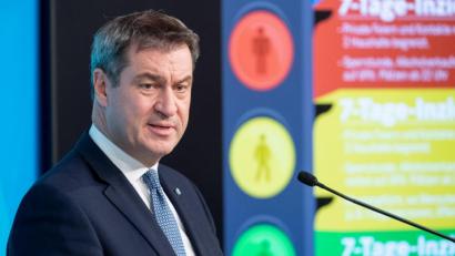 Bild: Matthias Balk/dpa
Markus Söder hat die Corona-Ampel vorgestellt.