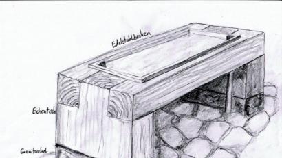 Grafik: Christian Hiller/exb
Statt im 100-jährigen Granitsteinbecken können die Kurgäste künftig in einem Edelstahlbecken ihre Arme erfrischen.