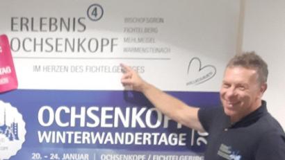 Bild: gis
Andreas Munder kündigt bereits den 5. Deutschen Winterwandertag in der Erlebnisregion Ochsenkopf an.
