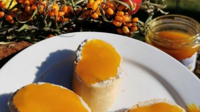 Bild: Heike Heindl/exb
Der extra Vitamin-C-Kick für den Winter aufs Brot: Sanddorn-Apfel-Gelee.
