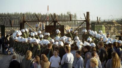 Archivbild: Götz, Gerhard 
Gegen die WAA bei Wackersdorf demonstrierten viele Bürger.