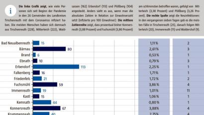 Grafik: Lukas Meister
Überblick über die Entwicklung der Corona-Zahlen im Landkreis Tirschenreuth.