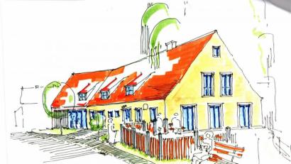 Grafik: Architekt Christian Schönberger/exb
In der Oberviechtacher Straße 12 in Tännesberg soll eine Einrichtung für Tagespflege entstehen.
