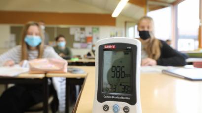 Bild: Wolfgang Steinbacher
In der Pfalzgraf-Friedrich-Mittelschule sind diese CO2-Messgeräte im Einsatz.