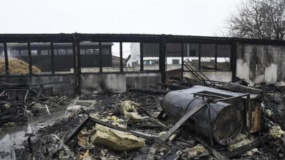 Bild: Petra Hartl
So sah es am Tag nach dem Brand bei der Zimmerei Holzner aus.