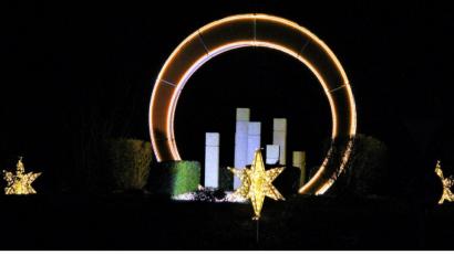 Bild: stg
Erstmals erstrahlt auch der Kreisverkehr an der Bayreuther Straße.