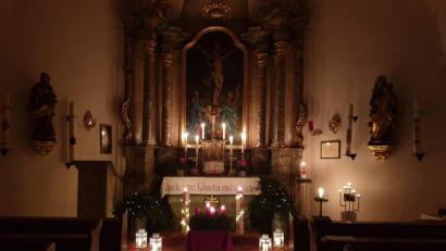 Bild: Michael Sporrer/exb
Das Bild zum dritten Advent kommt aus der Kalvarienbergkapelle in Thurndorf.
