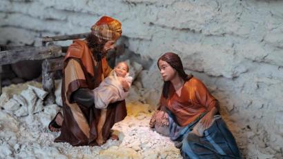 Bild: Wolfgang Steinbacher
Im Mittelpunkt der Krippendarstellungen steht die Heilige Familie: Maria, Josef und das Jesuskind.