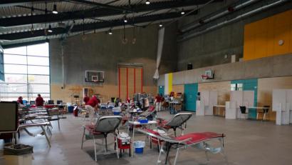Bild: Maximilian Lang/exb
Auch die neue Turnhalle der Neunburger kam in diesem Jahr als Blutspende-Lokal zum Einsatz.