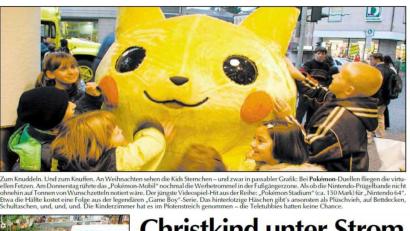 Repro: mte
Trendgeschenke zum Weihnachtsfest 2000 Jahren waren vor allem eines: gelb. Das zeigt der Artikel im "Neuen Tag" aus dem entsprechenden Jahr wenige Tage vor Heiligabend.