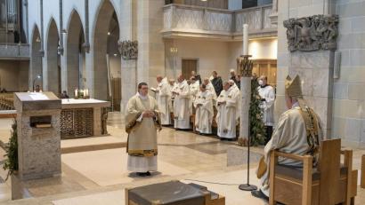 Bild: Br. Cassian Jakobs (OSB)
Bruder Michael wurde in der Kirche der Erzabtei St. Ottilien zum Diakon geweiht.