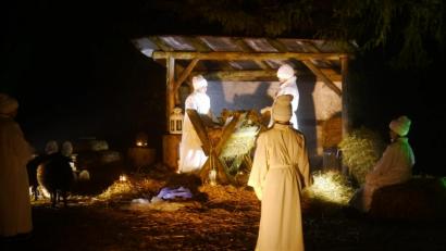 Bild: gis
Ein berührendes Krippenspiel auf dem Meilerplatz.. Bethlehem war visuell so richtig greifbar.