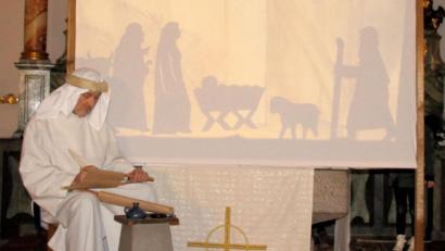 Bild: bjo
Ein Schattenspiel mit der Geschichte von Josef und Maria wurde in der Pfarrkirche Schmidmühlen gezeigt.