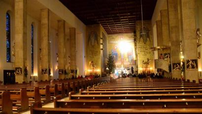 Bild: uz
Ein trauriger Anblick. Nur 40 Kirchenbesucher verfolgten am Heiligen Abend die Krippenfeier in der Herz-Jesu-Kirche.