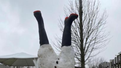 Bild: rn
Die Welt steht Kopf, der Schneemann auch. Platz eins ging an Nicolas Hodnett.
