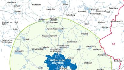 Bild: gld/Oberpfalz-Medien
Noch gilt die 15-Kilometer-Grenze für touristische Ausflüge rund um Weiden. Laut Stadt soll sich das „in Kürze“ ändern.