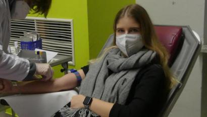 Bild: rn
Larissa Michl aus Pressath gehörte zu den 18 Erstspendern.