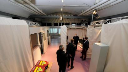 Bild: Stephan Huber
Blick in das wegen des Corona-Virus umfunktionierte Jugendzentrum Altes Klärwerk in Amberg.