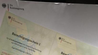 Bild: exb
Bezugsschein und Anschreiben für die FFP-2-Masken.