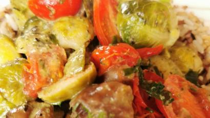 Bild: Heike Heindl/exb
Maronen, Rosenkohl und Tomaten harmonieren gut miteinander.