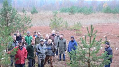 Bild: rn
Der Paulusweiher soll als Biotop wiederhergestellt werden. Bei einem Ortstermin verschaffen sich die Stadträte im November 2017 einen Eindruck und lassen sich über das Projekt "Moor-Renaturierung" informieren.