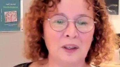 Screenshot: Bühner
Sigrid Stilp-Weiß bei der Online-Präsentation ihres neuen Buchs.