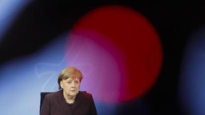 Bild: Markus Schreiber
Ampel weiter auf Rot: Bundeskanzlerin Angela Merkel (CDU) während einer Pressekonferenz nach den Beratungen mit den Länderregierungschefs zur Mutation des Corona-Virus im Kanzleramt.
