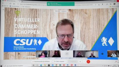 Bild: sche
Kommunalpolitische Themen hat Bürgermeister Alwin Märkl wegen Corona mal anders vermittelt: virtuell in die Wohnzimmer der Bürger.