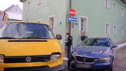 Bild: jma
Die BMW Fahrerin übersah den Fahrer des VW Busses