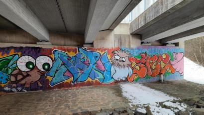 Bild: bk
Ganz neue Ansichten unter der Röthenbachbrücke.