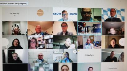 Screenshot: uz
Der digitale politische Aschermittwoch der Weidener CSU kommt wie ein Puzzle daher.